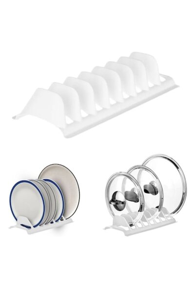 OEM Organizator cu 8 compartimente pentru capace, oale sau farfurii, din plas...