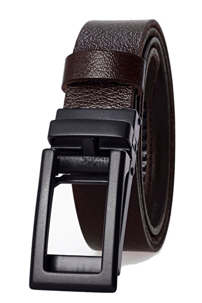 derikem Αυτόματη πόρπη χωρίς τρύπες 100% γνήσιο δέρμα βουβάλου Κλασική ανδρικ...