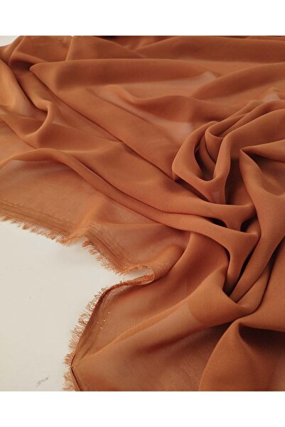 Kumaş Parça Ύφασμα σιφόν σε κόκκινο καφέ χρώμα 140x300εκ.