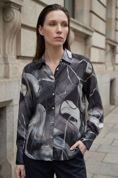 Hiccup Πουκάμισο με αφηρημένο σχέδιο και κουμπιά MY FASHION