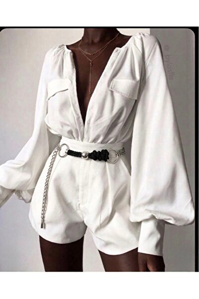 Maiden design حزام محبوك خاص بتفاصيل سلسلة