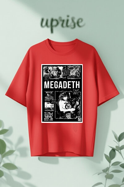 Vordevia Μπλουζάκι Megadeth από βαμβάκι με στάμπα, σε μεγάλο μέγεθος
