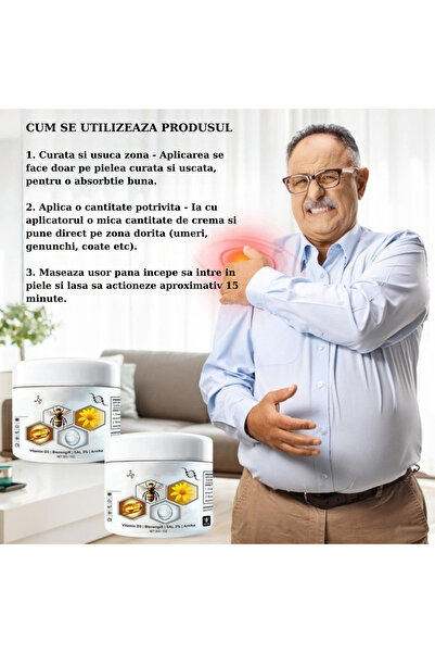 ALBEE Cremă cosmetică calmantă pentru articulații cu arnică și venin de albine, pachet cu creme și aplicator, 2 x 30g