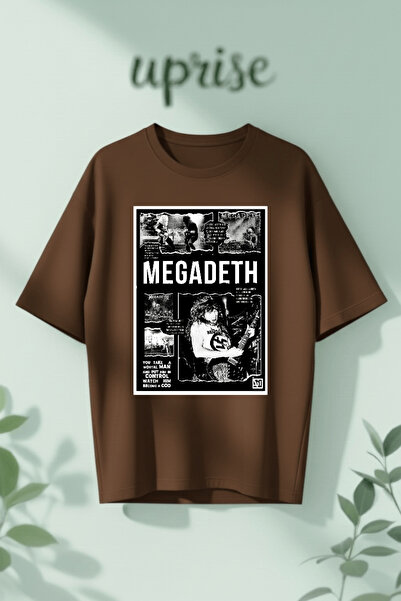 Vordevia Μπλουζάκι Megadeth από βαμβάκι με στάμπα, σε μεγάλο μέγεθος