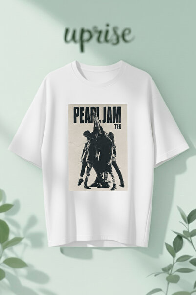 Vordevia Μπλουζάκι Pearl Jam με στάμπα από βαμβάκι σε oversized γραμμή