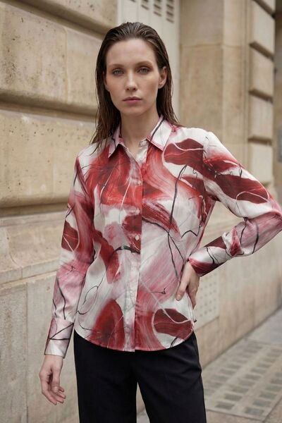 Hiccup Πουκάμισο με αφηρημένο σχέδιο και κουμπιά MY FASHION