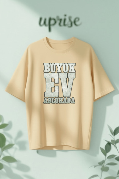 Vordevia Tricou supradimensionat din bumbac imprimat Big House in Ablution