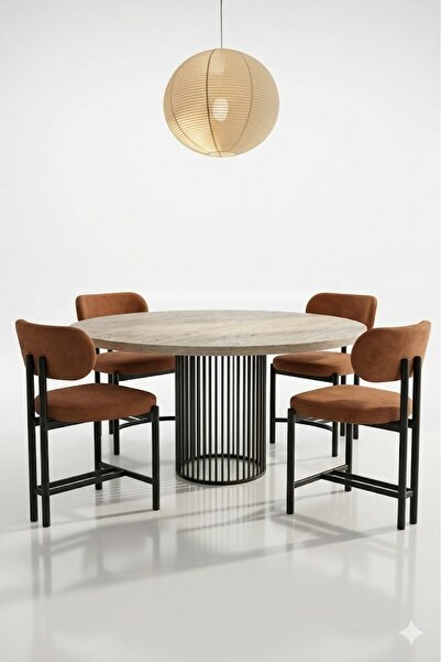 EDMONDA EV AKSESUAR LİZA MUTFAK MASASI TAKIMI YEMEK ODASI TAKIMI 100 CM MASA ...