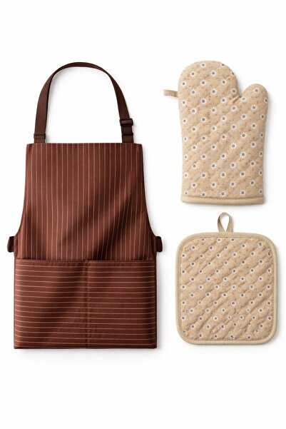 OEM Σετ κουζίνας 3 τεμαχίων – Ρυθμιζόμενη ποδιά 60x80 εκ. + Θερμοανθεκτικό γά...