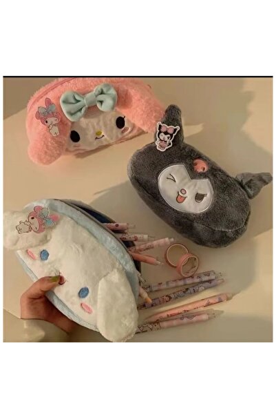 Meyra Accessories sanrio kuromi peluş kalemlik kalem kutusu makyaj çantası lüx hediyelik ürünler