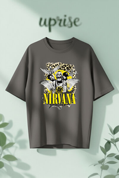 Vordevia Μπλουζάκι Nirvana με στάμπα από βαμβάκι σε μεγάλο μέγεθος