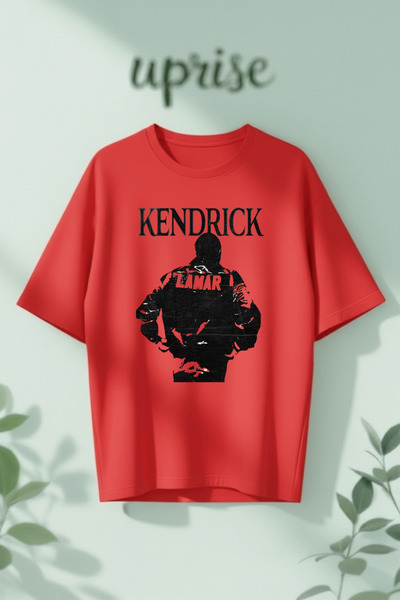 Vordevia Μπλουζάκι Kendrick Lamar από βαμβάκι με στάμπα, σε oversized γραμμή