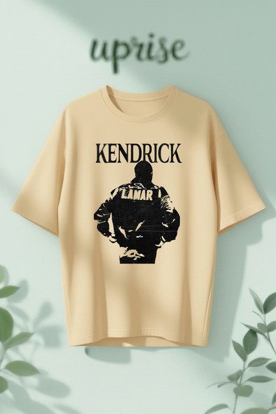 Vordevia Μπλουζάκι Kendrick Lamar από βαμβάκι με στάμπα, σε oversized γραμμή