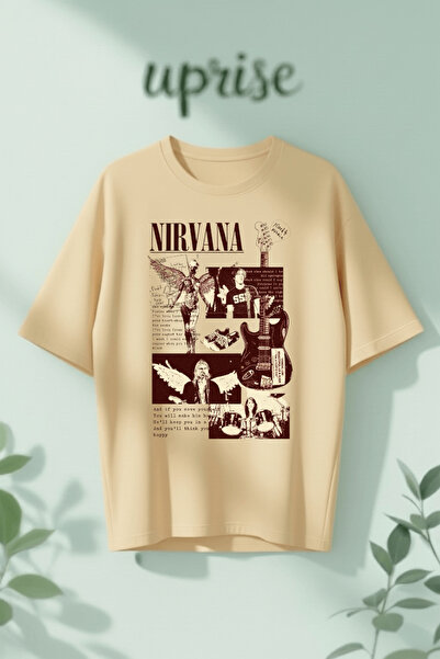 Vordevia Μπλουζάκι Nirvana με στάμπα από βαμβάκι σε μεγάλο μέγεθος