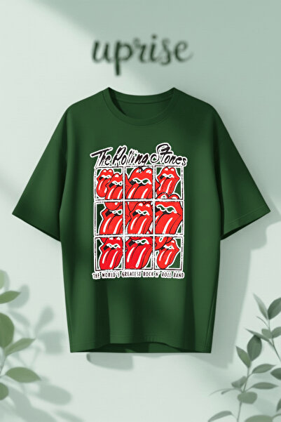 Vordevia Tricou oversize din bumbac cu imprimeu The Rolling Stones