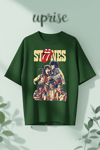 Vordevia Tricou oversize din bumbac cu imprimeu The Rolling Stones