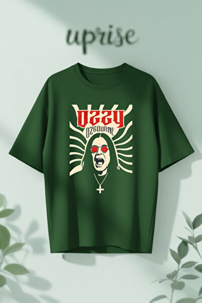Vordevia Μπλουζάκι Ozzy Ozbourne από βαμβάκι με στάμπα, σε μεγάλο μέγεθος