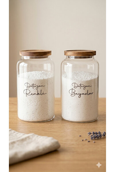 Dia Σετ απορρυπαντικού Akasya με καπάκι – Γυάλινο Σετ για Έγχρωμα και Λευκά Ε...