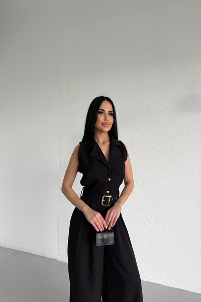 LİLA İSTANBUL Ολόσωμη φόρμα με λεπτομέρεια στο γιακά και κουμπιά