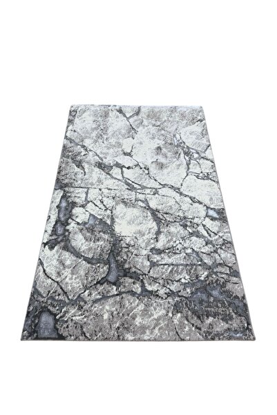 SELECT Μοντέρνο Γκρι-Λευκό Μαρμάρινο Αντιολισθητικό Παιδικό Χαλί με Κυματιστό...