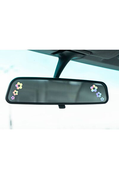 Turuncu Sticker Araç Ayna Çiçek Etiket (2 ADET) 2x2-1,5x1,5-1x1 cm – Araç – M...