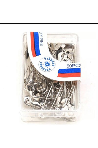 minelesarp Set de ace cu furcă, cutie cu 50 de bucăți – Ace sigure negre și argintii (Produs nou)