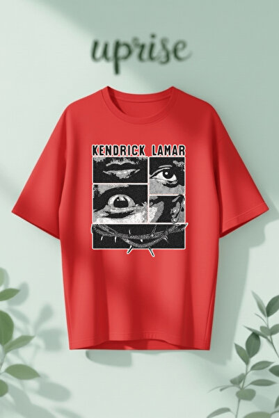 Vordevia Μπλουζάκι Kendrick Lamar από βαμβάκι με στάμπα, σε oversized γραμμή