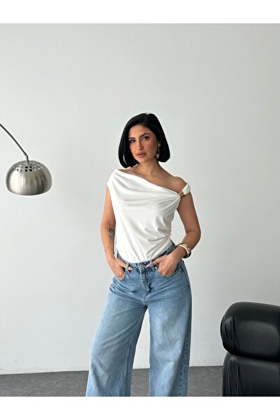 YONEZ MODA Γυναικεία μπλούζα με κουμπωτά κουμπιά, με λεπτομέρεια από κουμπωτή...