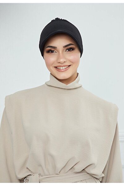 HIJAB VIP توربان قبعة - أسود