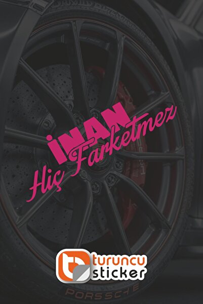Turuncu Sticker ملصق Believe It Never Matters مقاس 20x6 سم - ملصق للسيارة - ا...
