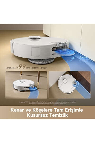 Dreame D30 Ultra Robot Süpürge Beyaz, 25.000Pa Emiş Gücü