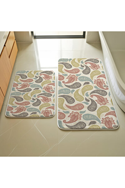 GENELOEM Colorful Ethnic Pattern 2-Piece Mat Set M96
