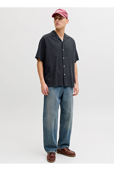 Jack & Jones Ανδρικό Μαύρο Πουκάμισο Κανονικής Εφαρμογής 12288594 JJEBREEZE R...