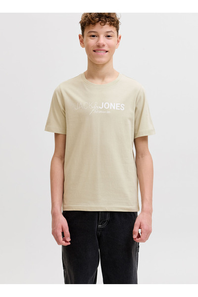 Jack & Jones Μπλουζάκι για αγόρια σε μπεζ χρώμα με στάμπα 12298341