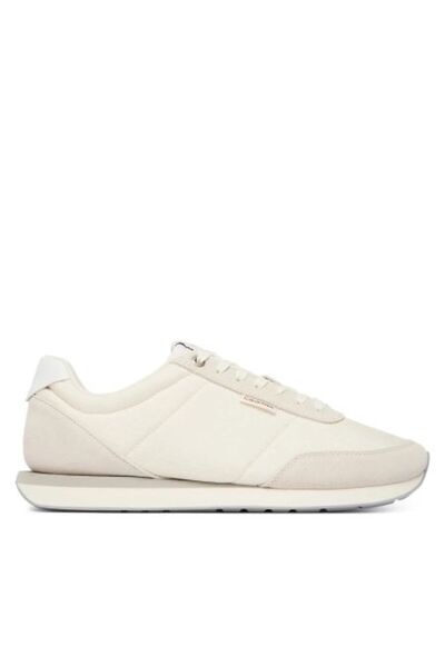 Calvin Klein BEYAZ ERKEK SNEAKER RETRO RUNNER RIPSTOP