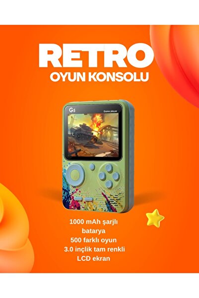 Lxana 500 Oyun Hafızalı G5 Game Box – Renkli LCD Ekranlı - LLLLLL5750-3053