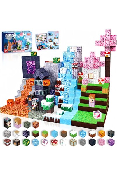 OEM Μαγνητικά τουβλάκια κατασκευών, 100 τεμάχια, Συμβατά με το Minecraft, Εκπ...