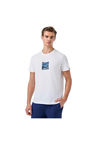 Ellesse 6SM5025-OF Ανδρικό T-Shirt με λαιμόκοψη ποδηλάτου - Εκρού