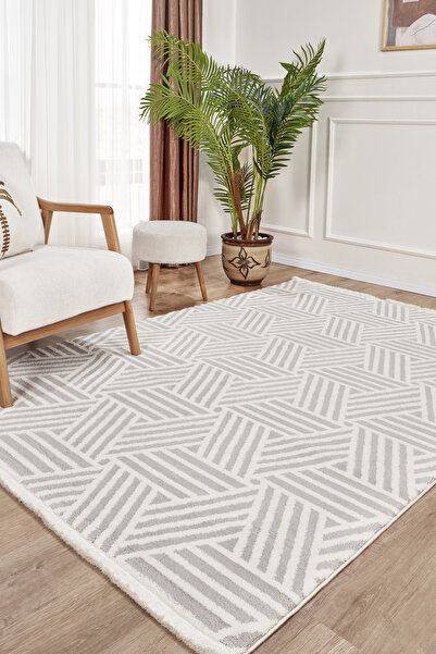 Kaşmir Halı 7/24 Plushy Tova Gray 80x150 cm