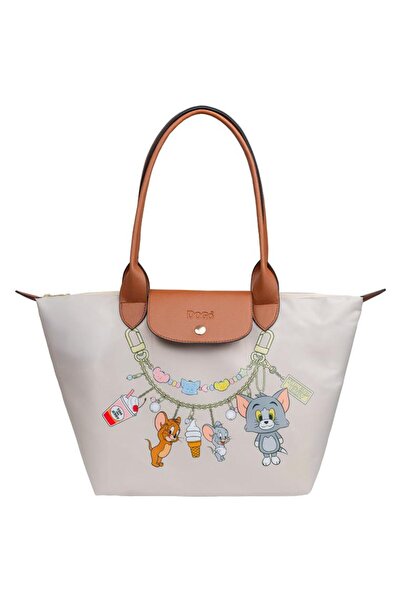 Dogo Women's Vegan Cream Large Handbag - Warner Bros Looney Tunes Tom&Jerry C...