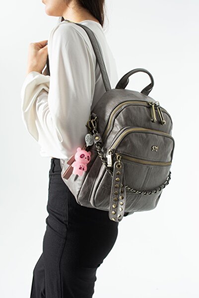 571 Collections Çanta Πλυμένο δέρμα, Πολλαπλές θήκες, Σακίδιο πλάτης (Καθημερ...