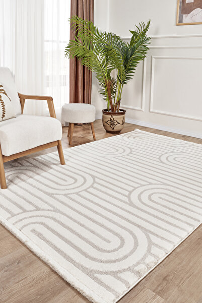 Kaşmir Halı 7/24 Plushy Runa Cream 80x150 cm