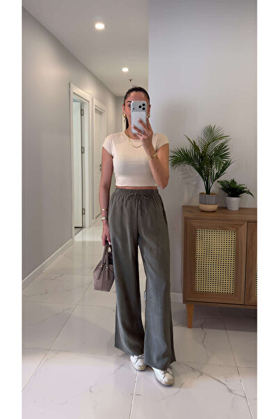 BİRCANÇİL MD Subse Χακί Παντελόνι Τένσελ