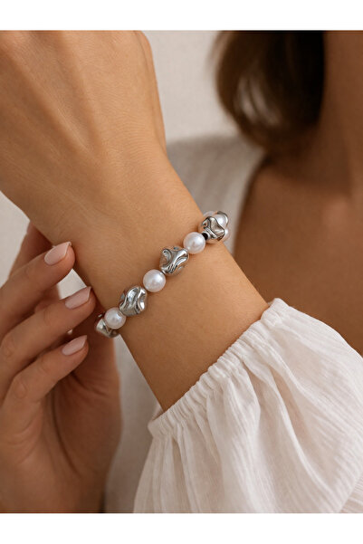 HALHALMILL Amorphous Beaded Pearl Bracelet