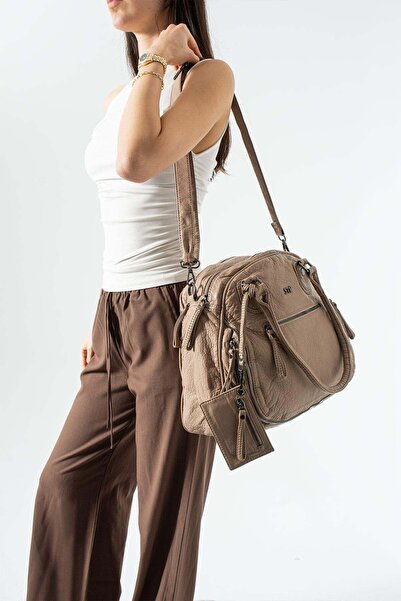 571 Collections Çanta Washable Leather Multi-Compartment, Shoulder and Arm Ba...