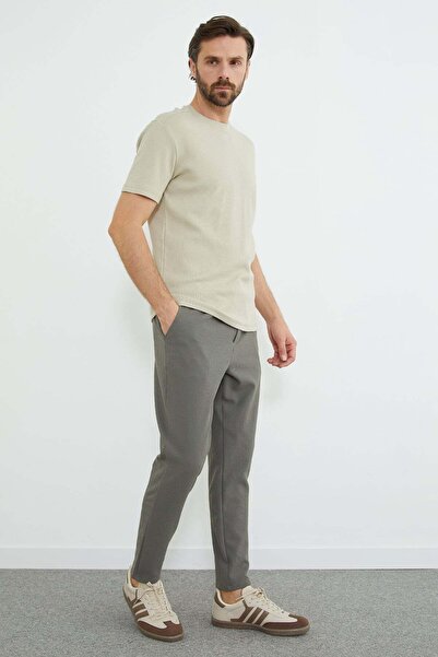 Fulla Moda Tie-Waist Textured Trousers