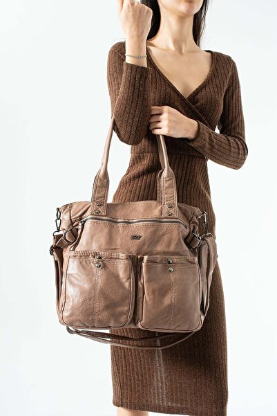 571 Collections Çanta Washable Leather Multi-Compartment, Shoulder and Arm Ba...