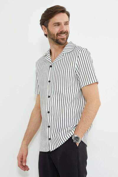 Fulla Moda قميص مضلع بأكمام قصيرة