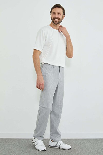 Fulla Moda Striped Buttoned Jogger Pants