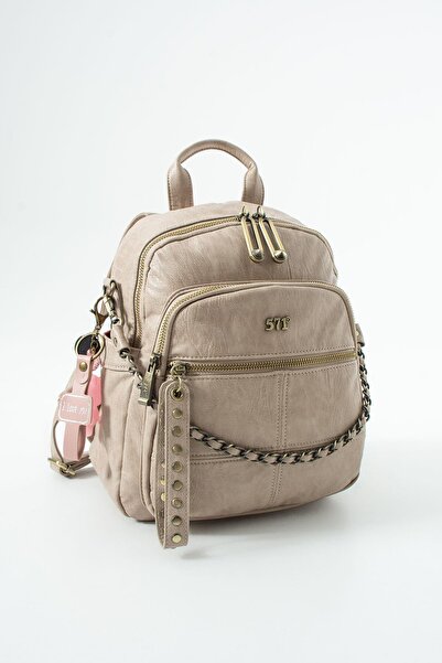 H&D COLLECTİON 571 COLLECTİONE Πλυμένο Δέρμα, Πολλαπλών Θηκών, Σακίδιο Πλάτης...